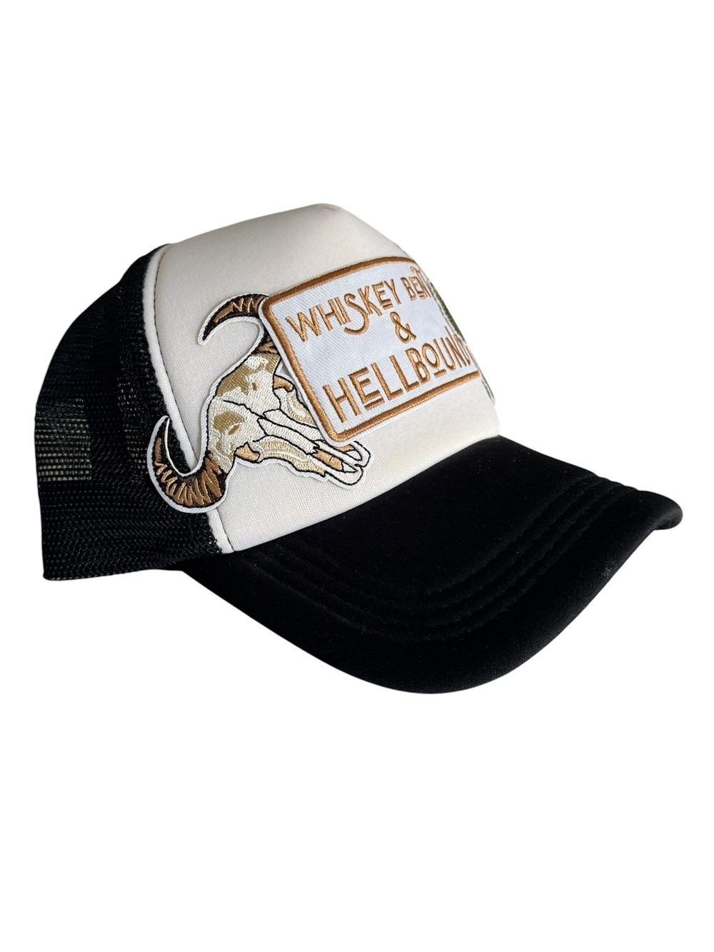 Whiskey Bent & Hellbound Boutique Western Trucker Hat Cowgirl Snapback - Picture 3 of 7